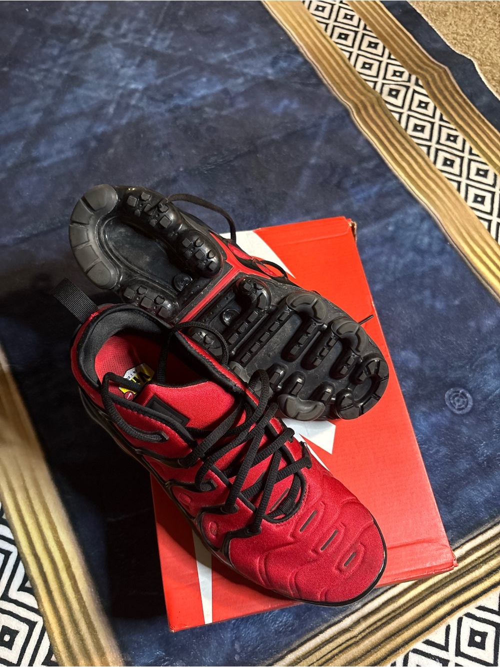 Nike Men’s Red and Black Running Sneakers